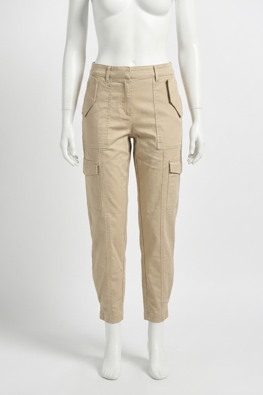 NEW DEREK LAM 10 CROSBY elian utility pants in safari